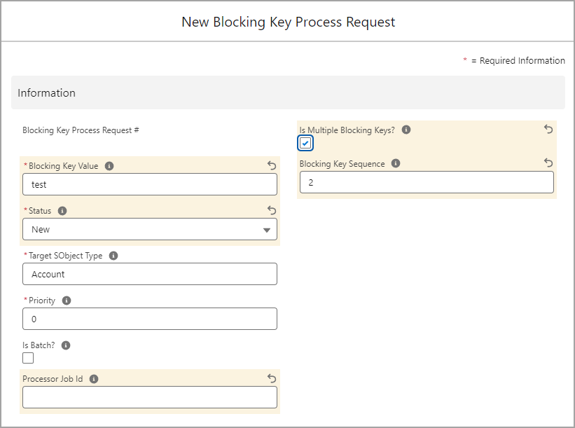 Multiple Blocking Keys